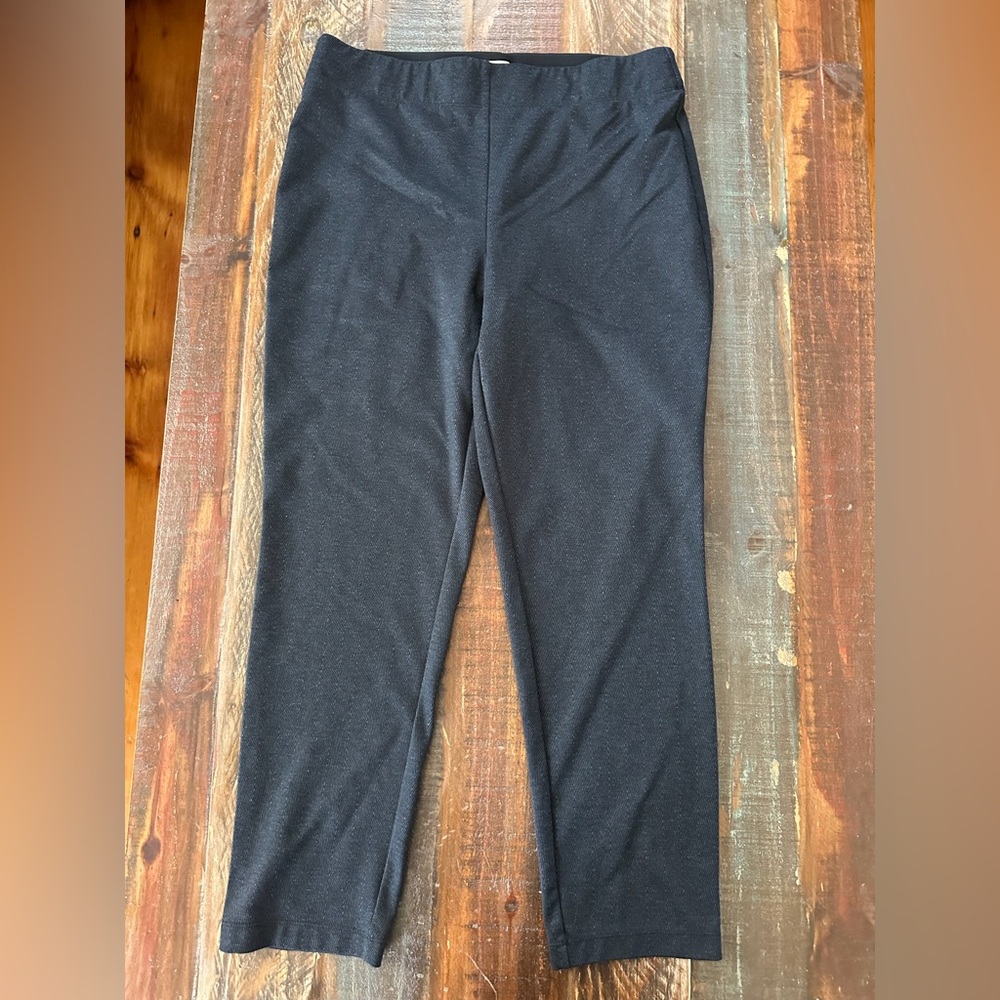 Max Studio Women’s XL Dark Blue Pull On High Waist Straight Leg Pants | SKU 0686